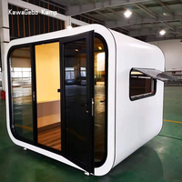 Kawagebo Kamp Mini Cabines Préfabriquées de Luxe Amovibles d'Extérieur pour Bureau / Café / Supérette / Maison Conteneur Mobile