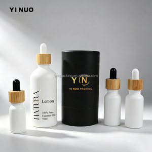Bouteilles compte-gouttes en verre avec bouchon en bambou 30 ml pour sérum de soin bio et huiles essentielles, idéales pour le <span class=keywords><strong>savon</strong></span> liquide – Vente en gros - Product Image 5