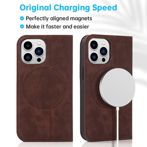 Funda tipo billetera de cuero PU suave Ranuras para tarjetas Kickstand <span class=keywords><strong>iPhone</strong></span> 12 <span class=keywords><strong>13</strong></span> 14 15 <span class=keywords><strong>Precio</strong></span> de fábrica Compatible con carga inalámbrica Hecho de material de TPU - Product Image 4