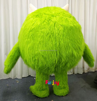 Costume de mascotte gonflable monstre à un œil en peluche de 2 m pour adultes, idéal pour les fêtes d'Halloween et la publicité