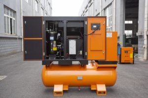 Mini compresor de aire de desplazamiento portátil eléctrico de acero de alta calidad, compresor de tornillo de aire de tanque de aire - Product Image 5