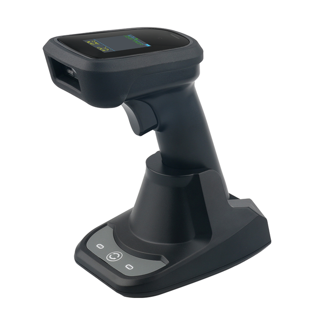 DS5220BD Wireless 2D Barcode Scanner Handheld with LCD Screen Charging Base 2D QR Code Reader