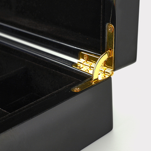 FAN Manufacturer Supplier Personalized Velvet Jewelry Storage <b>Box</b> <b>Black</b> Jewelry <b>Box</b> for Necklace Ring Earrings - Product Image 4