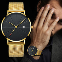 Montre décontractée ultra-mince pour hommes et femmes de vente chaude sans seconde main, montre à quartz à échelle minimaliste