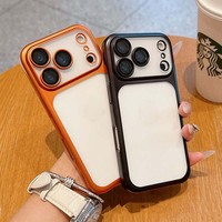 Coque Orange pour iPhone 17, Électroplaquée Translucide, pour iPhone 17 Pro Max, Étui de Luxe Premium, MOQ 500