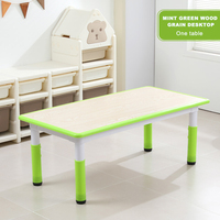 Ensemble de meubles de garderie pour enfants bureau d'étude haut réglable pour l'école ou la maison chaises de Table en plastique en bois pour tout-petits table à graffiti