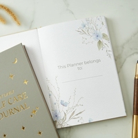 Vente en gros de carnet de notes en lin avec couverture rigide pour femme, agenda personnalisé sans date pour affirmation quotidienne de l'amour de soi