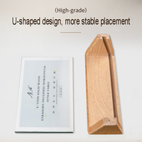 Support de menu pliable portable en bois, présentoir de table, support de signalisation pour magasin de détail, cadre en bois, mini présentoir promotionnel pour café