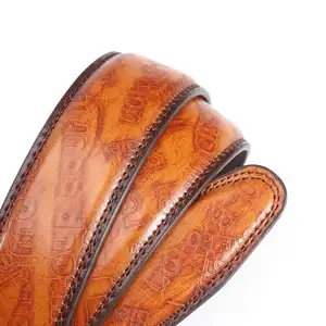 High Quality Selling Leather Top Layer Cow Leather Men's Business Belt Men Leather Belts Cow Hide