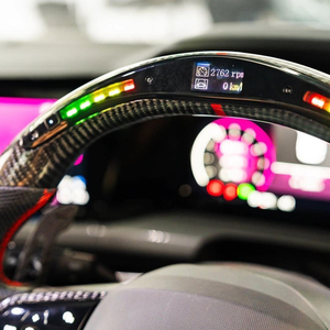 Volante de Fibra de Carbono Personalizado con Pantalla LED, Palancas de Cambio LED, Conjunto de Actualización Deportiva para VW <span class=keywords><strong>Golf</strong></span> 8 R MK8 GTI <span class=keywords><strong>GTE</strong></span> GTD - Product Image 6