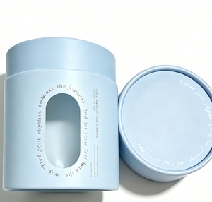 Boîte cylindrique écologique personnalisée avec fenêtre, idéale pour les parfums, les crèmes pour le visage et les produits de beauté - Product Image 2