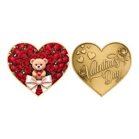 Nouveauté 2026 : Pièces de monnaie en métal doré en forme de cœur pour la Saint-Valentin – Cadeau idéal pour les couples