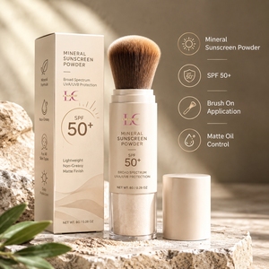 Polvo <span class=keywords><strong>Mineral</strong></span> Protector Solar Lance <span class=keywords><strong>SPF</strong></span> <span class=keywords><strong>50</strong></span>+, Ligero, No Grasoso, Aplicación con Brocha, Polvo Fijador Fácil de Aplicar para Piel Sensible, Venta al Por Mayor - Product Image 1