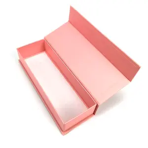 कस्टम मुद्रण गर्म मुद्रांकन गत्ता गुलाबी गहने उपहार पैकेजिंग बॉक्स हार गहने चुंबकीय कागज पैकिंग बॉक्स