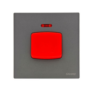 <span class=keywords><strong>Promotion</strong></span> limitée Interrupteur 86*86mm robuste en PC ignifuge ultra-fin 45A avec néon pour la maison - Product Image 1