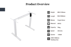 Motor sin escobillas 2SACRF2, muebles <span class=keywords><strong>de</strong></span> oficina modernos, marco <span class=keywords><strong>de</strong></span> escritorio <span class=keywords><strong>de</strong></span> pie individual, estación <span class=keywords><strong>de</strong></span> trabajo, mesa eléctrica ajustable en altura - Product Image 2