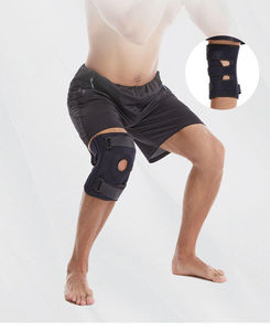 Genouillère respirante à absorption des chocs avec sangle réglable pour entraînement sportif et protection articulaire, genouillère à rotule ouverte - Product Image 3