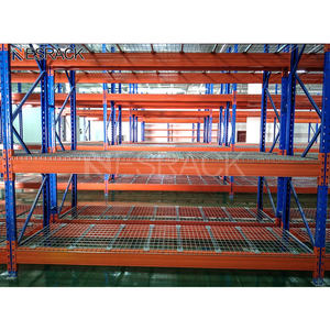 Almacenamiento en almacén, cubierta de alambre galvanizado soldado de acero fuerte, estante de malla de alambre de paleta para estantes de paleta, apilamiento de mercancías - Product Image 5