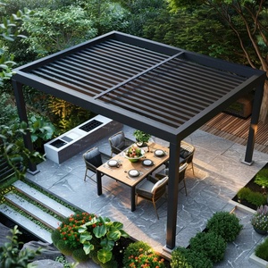 IKESTEEL <span class=keywords><strong>Pergola</strong></span> en alliage d'aluminium avec toit à persiennes Gazebo motorisé bioclimatique pour espace de vie extérieur Type 145 <span class=keywords><strong>Kit</strong></span> <span class=keywords><strong>Pergola</strong></span> - Product Image 2