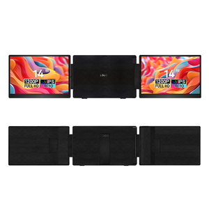 OEM 14 Inch 1200P IPS Triple Laptop Screen Extender Foldable Dual <b>Monitor</b> with Custom Logo and Packaging - Product Image 2
