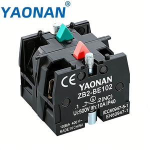 Interrupteur à bouton-poussoir YaoNan DB2-BA42/XB2-BA42 étanche IP65 10A 1NO 22mm avec borne à vis en métal argenté pour appareils électroménagers - Product Image 6