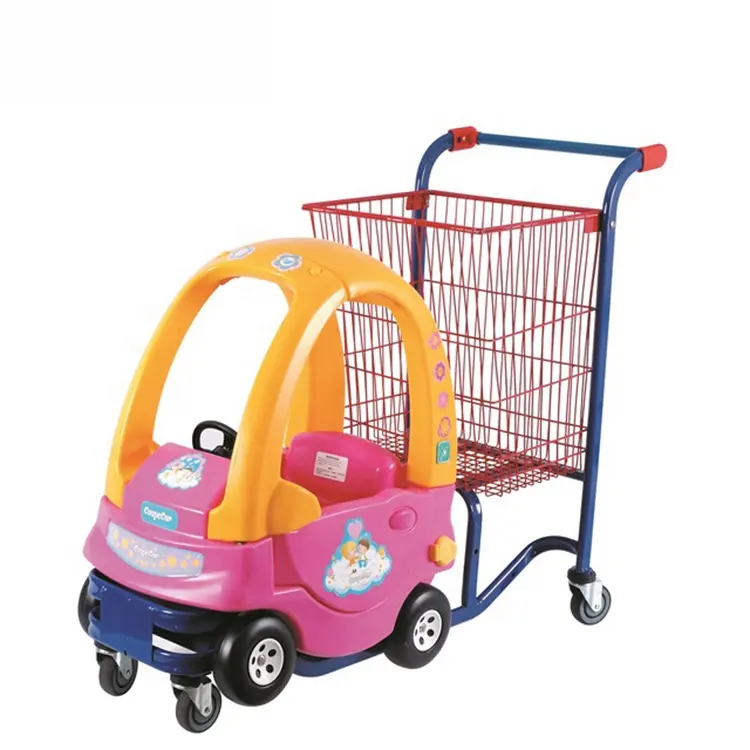 2020 Logam Panas Anak-anak Supermarket Belanja Mainan Troli dengan Tempat Duduk Mobil Mainan
