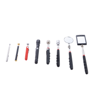 Ensemble d'outils de ramassage magnétique télescopique, outils de ramassage magnétique extensibles, rond 360 °   Miroir d'inspection pivotant et réglable