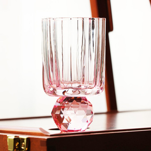 Thiết kế mới phân cấp thẩm mỹ hoa hình dạng handmade kim cương cơ sở sáng tạo tùy chỉnh màu ly thủy tinh - Product Image 3