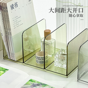 Acrylic Portable Installation-Free Desktop Bookend Storage <b>Box</b> Multi-purpose Transparent Student Desk Organizer Modern Simple - Product Image 5