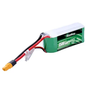 RacePow rc car battery packs 14.8V 1500mah 100C rechargeable lipo rc battery For FPV Drone Quadcopter rc Helicopter Airplane