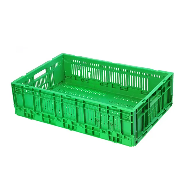 100% 처녀 PP 사용자 정의 크기 색상 과일 야채 운반 접이식 접이식 플라스틱 상자