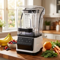 Blender commercial haute performance 2200W, faible bruit, puissance maximale élevée, machine à mélanger puissante