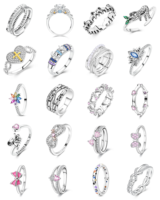 Bague d'éternité en argent 925 avec zircon pour femme, idéale pour mariage, fête, anniversaire, accessoire de luxe simple et élégant sur le thème de la forêt