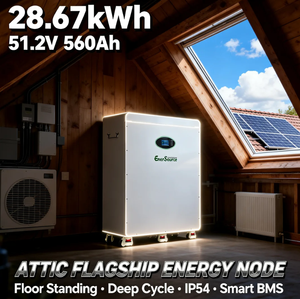 Batterie au lithium 51,2 V 48 V 560 Ah 28 kWh pour système d'énergie solaire hors réseau, sur pied avec roues - Product Image 2