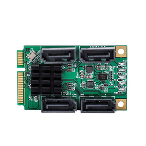 Mini PCI-<span class=keywords><strong>E</strong></span> SATA 4 Puerto SATA III 6G Mini PCI Express Marvel 88SE9215 controlador de tarjeta de SATA3.0 Mini PCI Express SSD adaptador TARJETA DE - Product Image 2