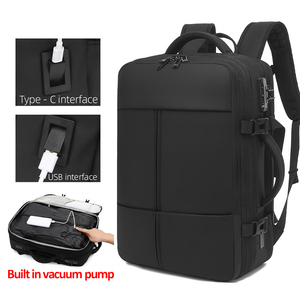 Новый продукт 2025 встроенный насос вакуумный рюкзак с USB Оксфорд водонепроницаемый Противоугонный деловой рюкзак для ноутбука - Product Image 1