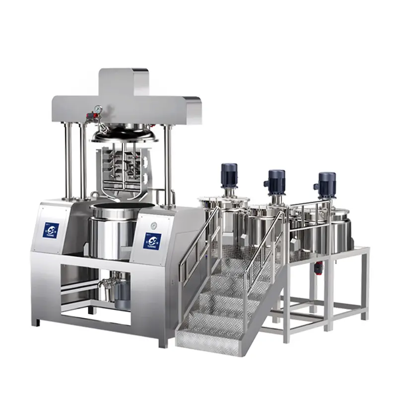 Máquina mezcladora homogeneizadora automática de pasta de dientes con bomba y motor para producción cosmética