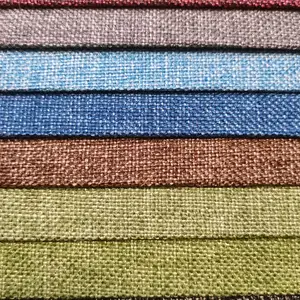 ผ้าลินินเทียมหลากสีราคาถูกโซฟาผ้าลินินผ้าโพลีเอสเตอร์ 100%