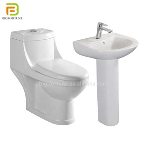 Bộ Dụng Cụ Vệ Sinh Kinh Tế Giá Rẻ Bồn Rửa Bệ Phòng Tắm Bồn Cầu Một Mảnh Bộ Bồn Cầu Bằng Sứ - Product Image 1