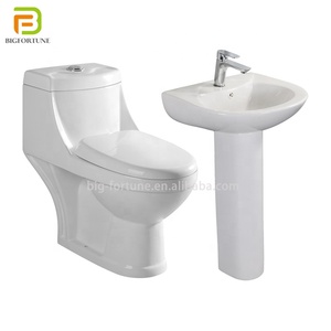 Cuvette de toilette en céramique, économique, pas cher, ensemble de toilette, salle de bain, wc, piédestal, bassin, une pièce