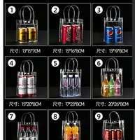 Sac fourre-tout transparent en PVC avec logo personnalisé, sac de voyage et de shopping transparent, sac cadeau d'emballage en gros