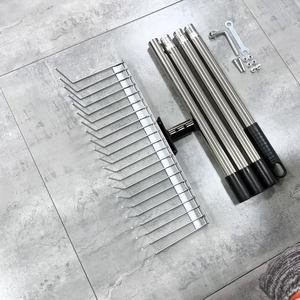Râteau de jardin en acier inoxydable à 21 dents, râteau à <span class=keywords><strong>gazon</strong></span> robuste et déchaumeur de sol, râteau agricole multifonctionnel en fer pour l'entretien de la cour - Product Image 6