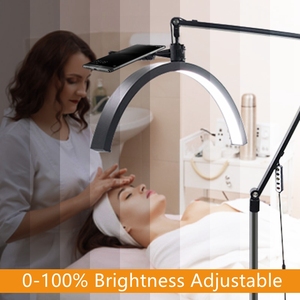 Lampe demi-lune avec roue 20in 36W LED support de sol lumière réglable hauteur cils Extension <span class=keywords><strong>tatouage</strong></span> beauté <span class=keywords><strong>photographie</strong></span> lumière de remplissage - Product Image 5