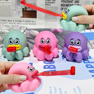 2025 New Arrival Hot Bán popping lưỡi squeaker bạch tuộc Pet bóp đồ chơi PVC đầy mềm giảm căng thẳng Đồ chơi cho trẻ em - Product Image 2