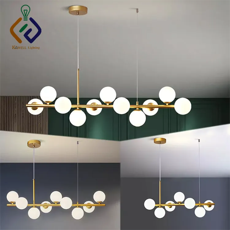 Nordic Ball Chandelier Dinning Kitchen Hanging Island Lights Modern Glass Bubble Pendant Modern lmpara Candeladro Chandelier