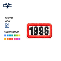 Parche Bordado Personalizable con Logotipo OEM, Rectangular, con Número de Año, Ecológico, Premium, DIY, de Tela