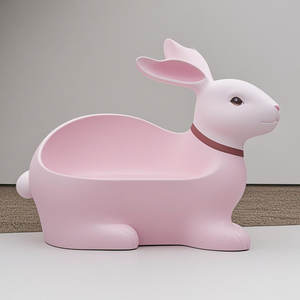 Siège lounge moderne Joyful Bunny en fibre de verre durable, résistant aux UV et imperméable, pour espaces de restauration extérieurs et places publiques - Product Image 4