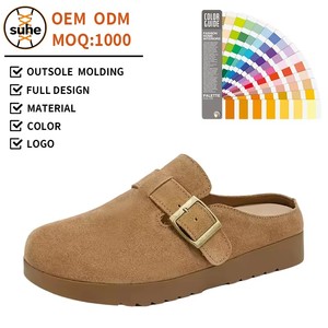 Zapatillas de Estar por Casa <span class=keywords><strong>La</strong></span> <span class=keywords><strong>Chapelle</strong></span> Personalizadas con Suela Gruesa de Piel de Vacuno, Forro de Malla, Punta Cerrada Suave, Estilo Vintage, Mayor Comodidad y Elevación - Product Image 1