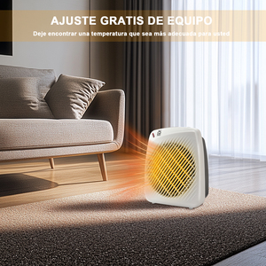 Chauffage électrique Réglage à 3 vitesses 15W Air froid 1000W & 2000W Air chaud silencieux Taille 25x20x12.5cm - Product Image 3