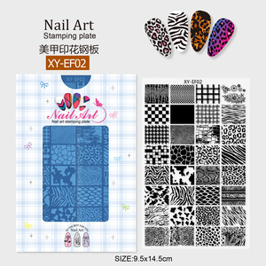 <span class=keywords><strong>Modèle</strong></span> de plaque en acier pour transfert d'ongles professionnel, série <span class=keywords><strong>Noël</strong></span> écologique, motif cerf et sapin, 5 couleurs pour nail art professionnel - Product Image 2